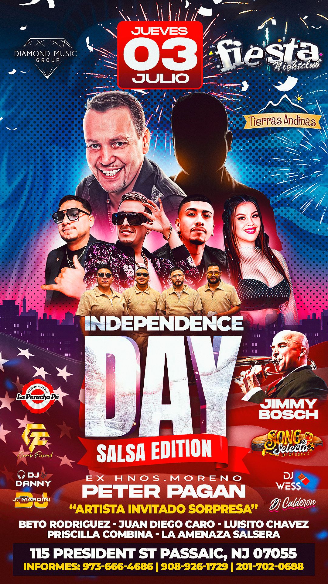 Buy tickets for PETER PAGAN, BETO RODRIGUEZ, JUAN DIEGO CARO, LUISITO CHAVEZ, PRISCILA COMBINA, LA AMENAZA SALSERA PETER PAGAN, BETO RODRIGUEZ, JUAN DIEGO CARO, LUISITO CHAVEZ, PRISCILA COMBINA, LA AMENAZA SALSERA