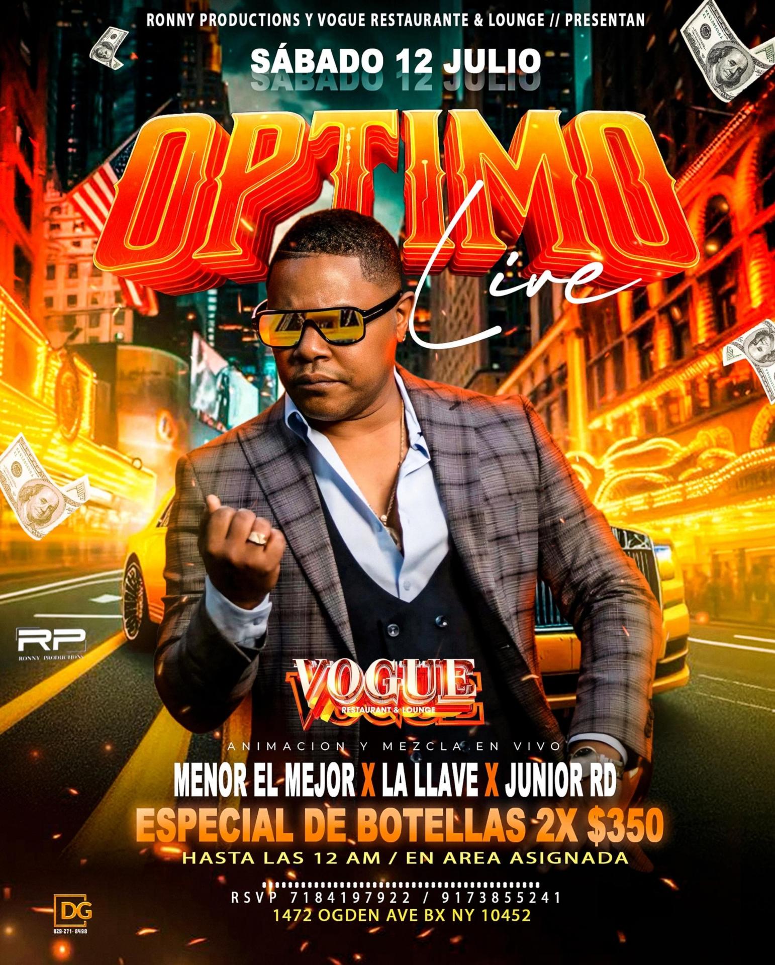 OPTIMO LIVE Tickets - BoletosExpress