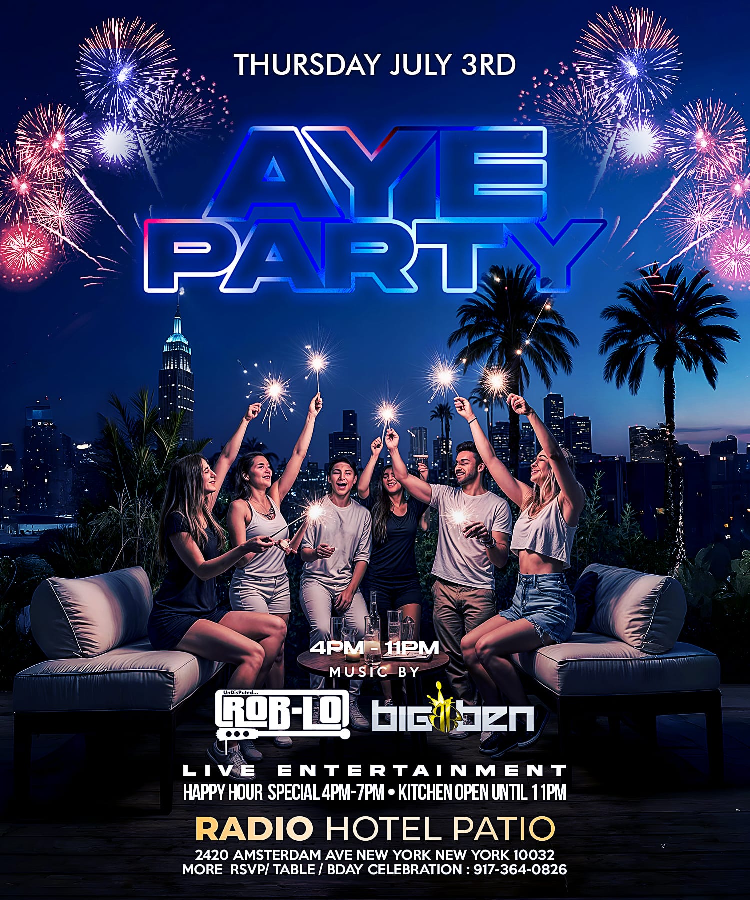 3rd of July Afterwork Series in the Patio With Live DJs