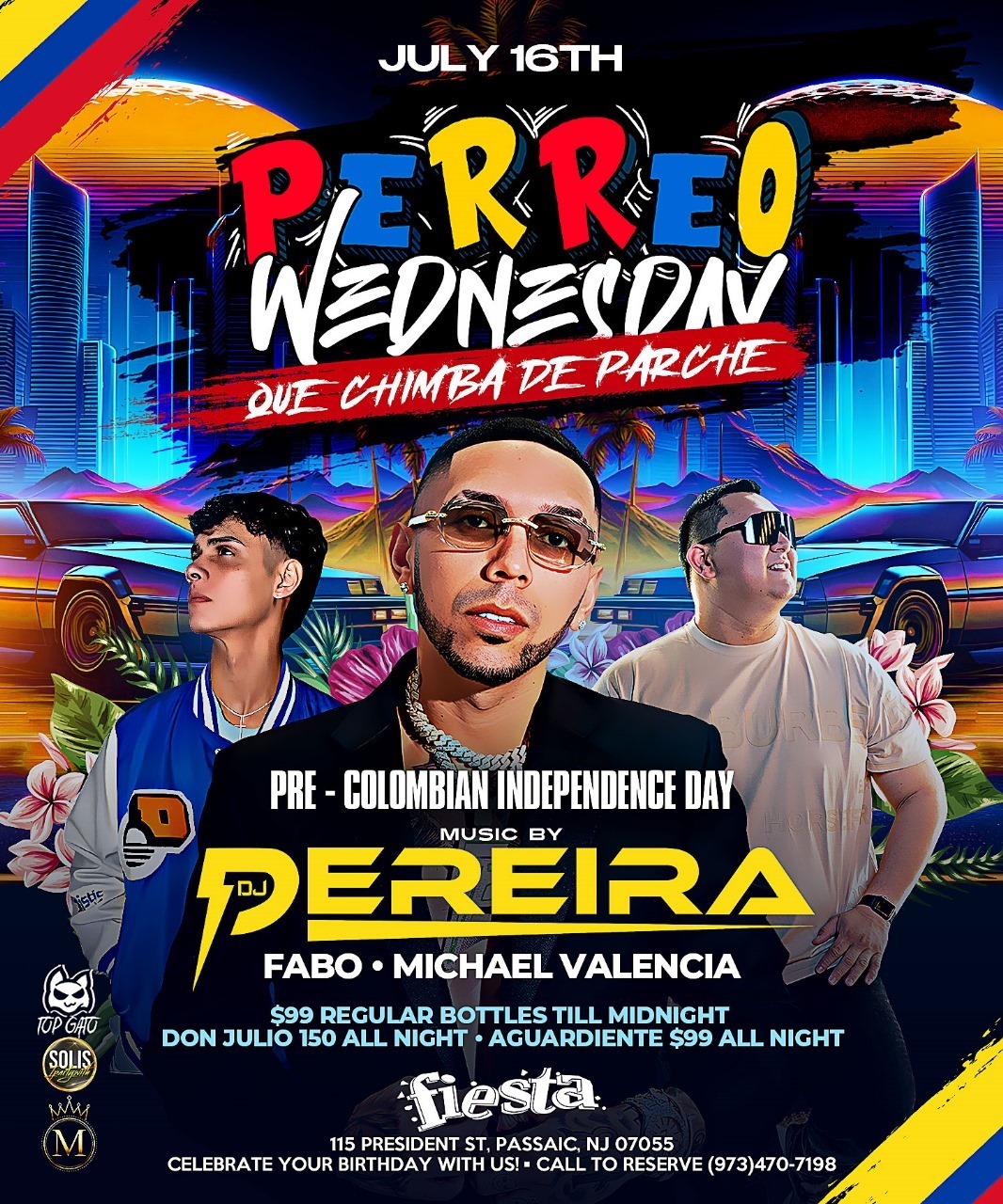 DJ PEREIRA, FABO, MICHAEL VALENCIA - PRE COLOMBIAN INDEPENDENCE DAY
