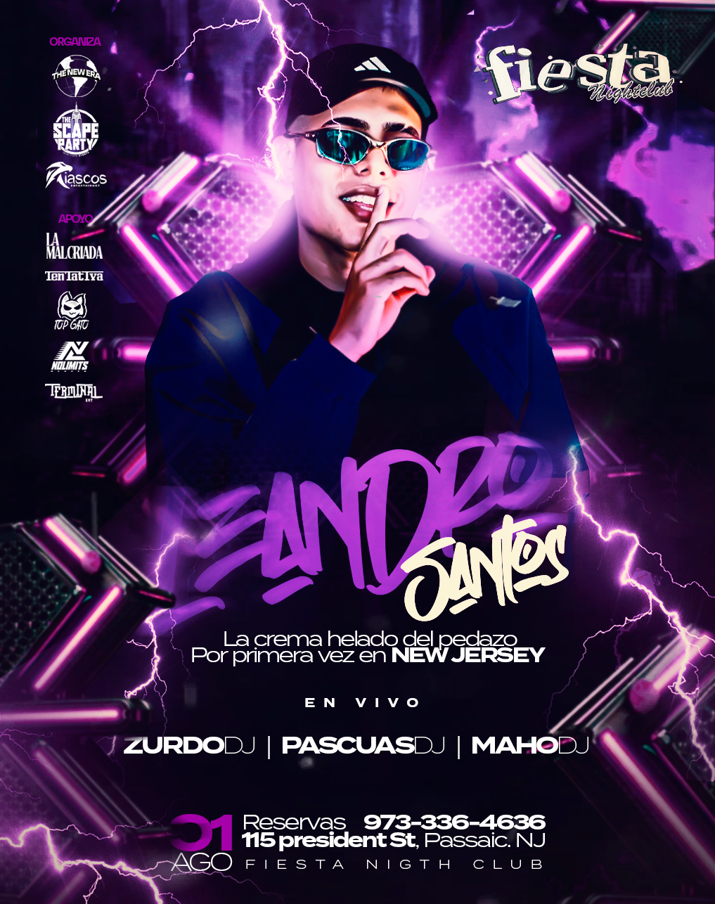 LEANDRO SANTOS, WITH DJ ZURDO, PASCUAS Y MAHO