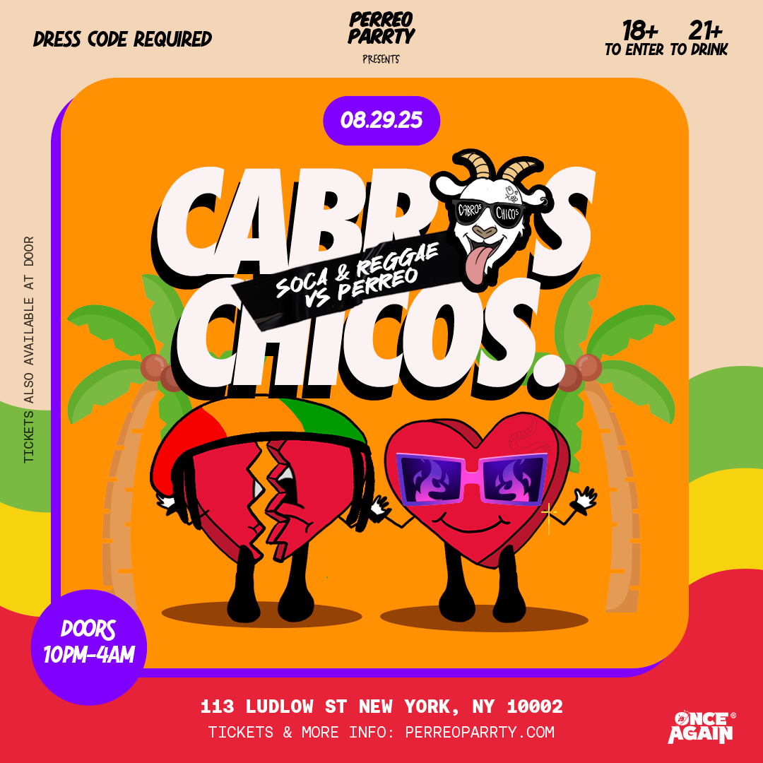 Cabros Chicos - Soca v Reggae v Perreo Dance Party in NYC - 18+