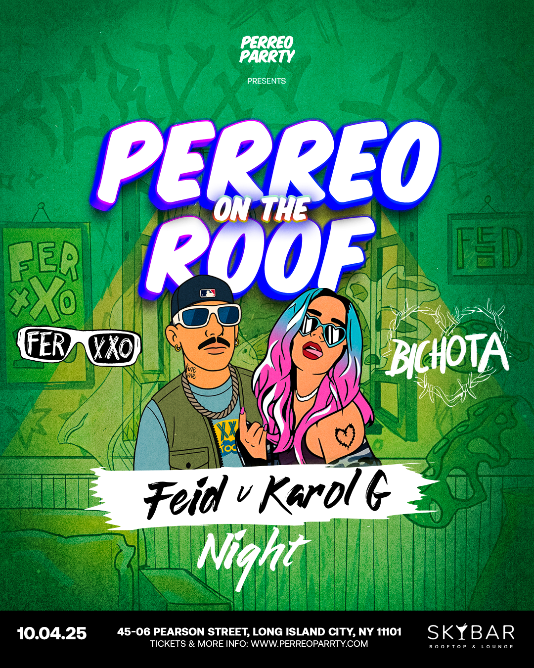Perreo on the Roof - Feid v Karol G Bichota Party Reggaeton Rooftop