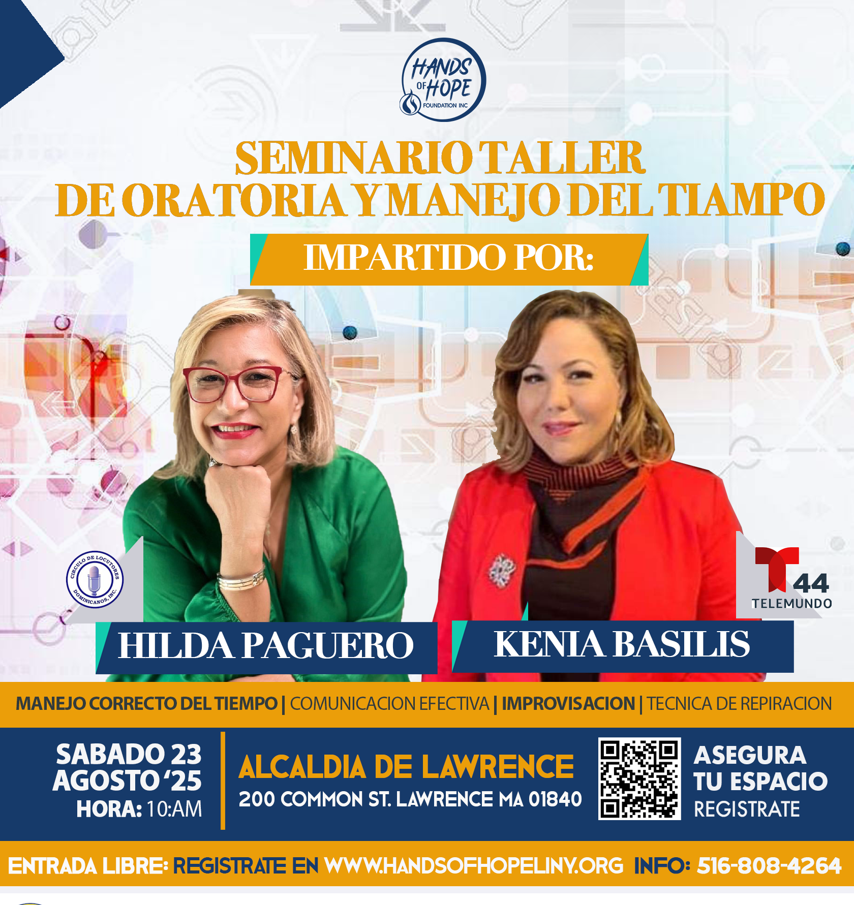 Seminario de Oratoria y Manejo del Tiempo Lawrence MA