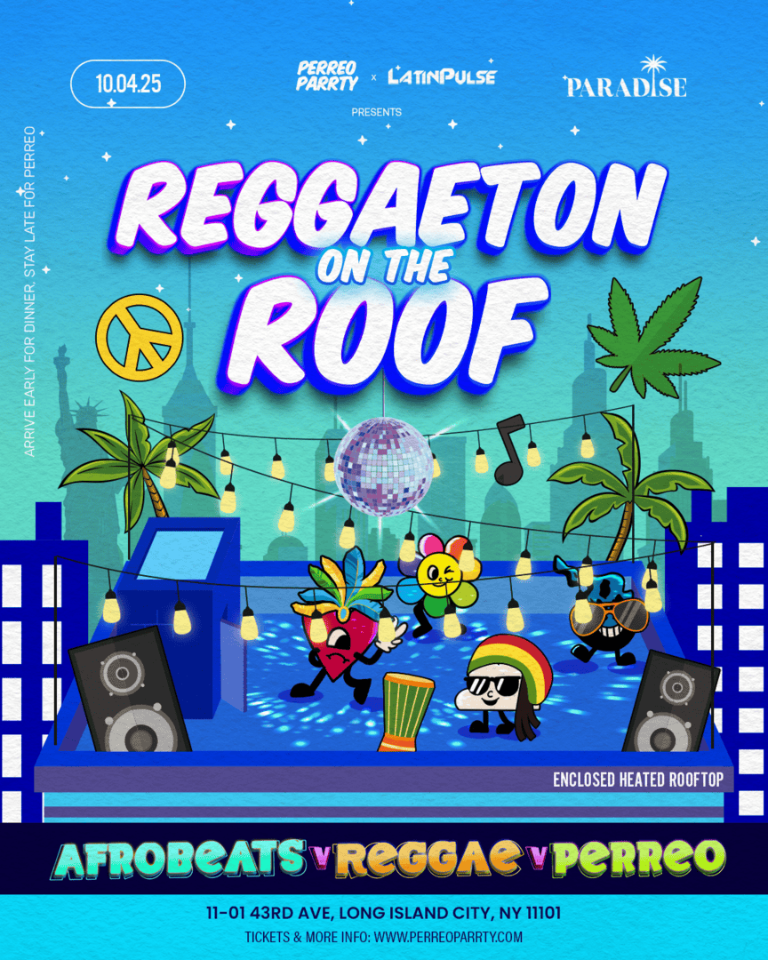 Reggaeton on the Roof - Afrobeats v Reggae v Perreo - Rooftop NYC
