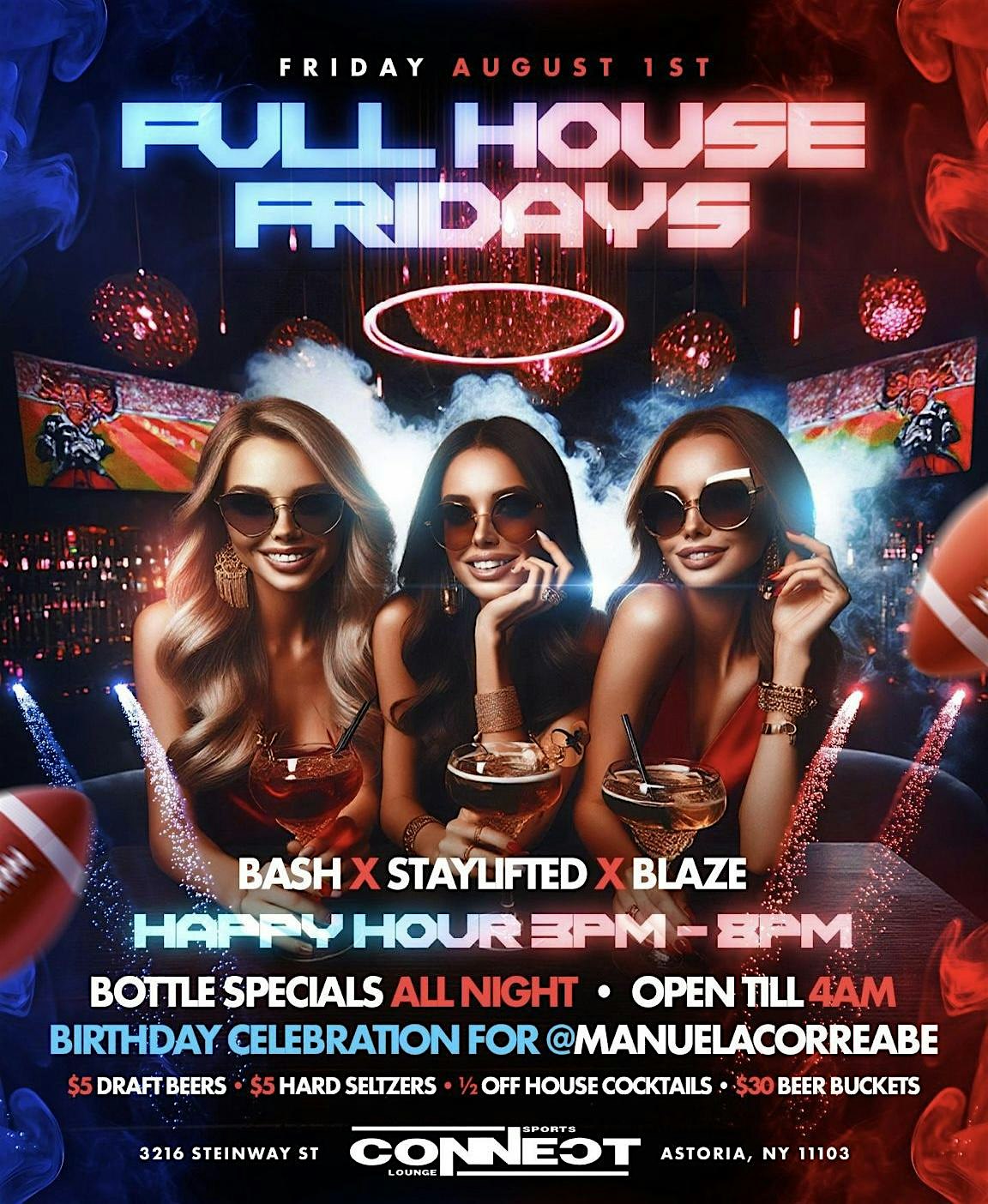 Full House Fridays at Connect Lounge Astoria | Free Tickets