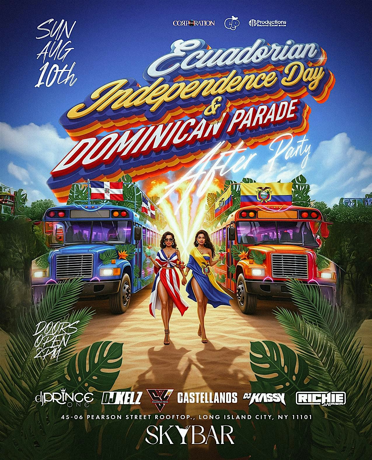 Ecuadorian Independence & Dominican Parade After Party
