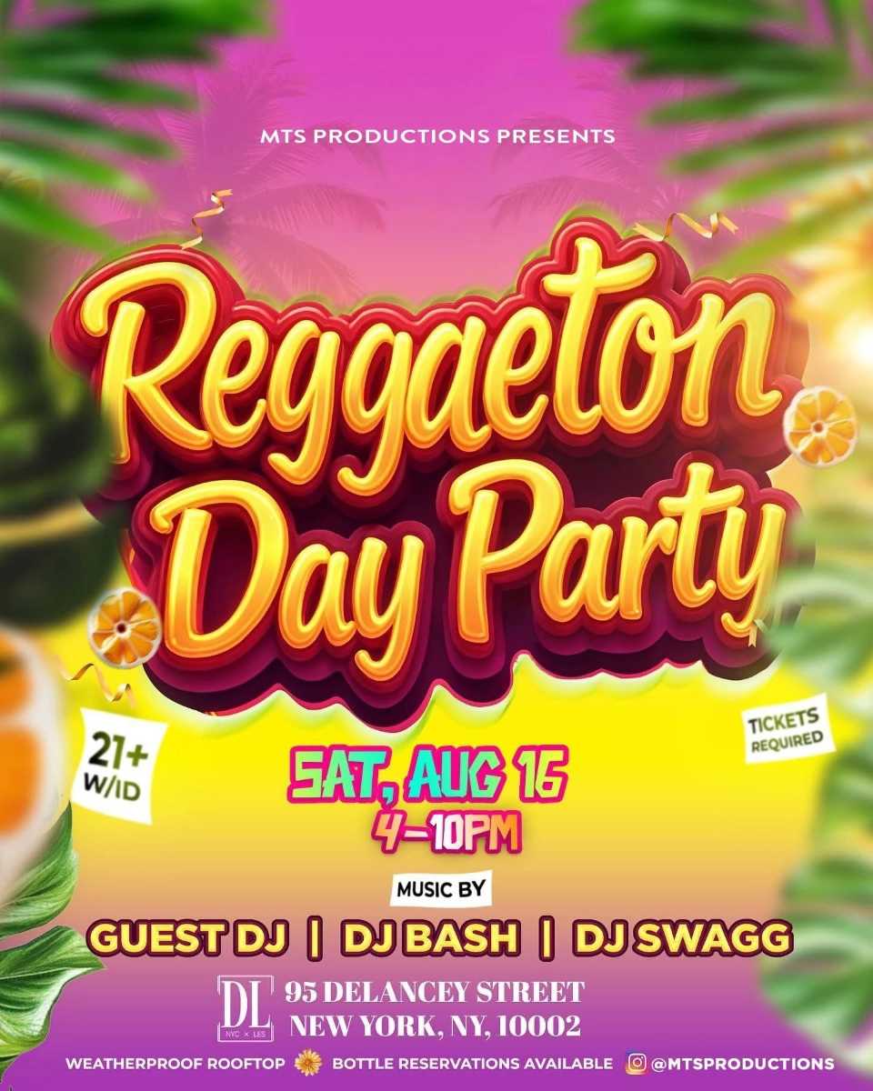 Travesuras Reggaeton Day Party at DL Rooftop NYC – Saturday, August 16