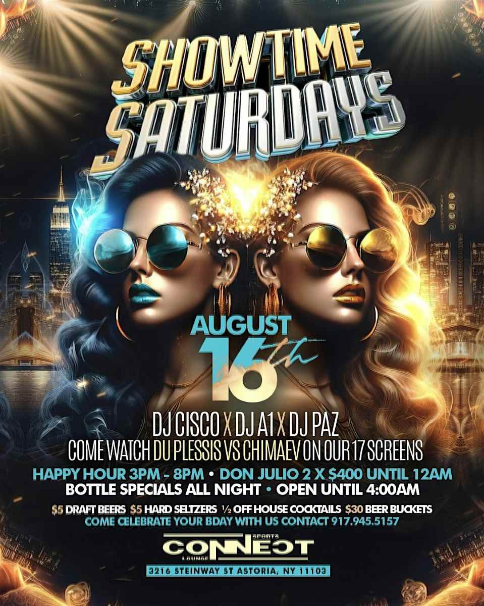 Showtime Saturdays at Connect Lounge Astoria Free Tickets, UFC Fight Night