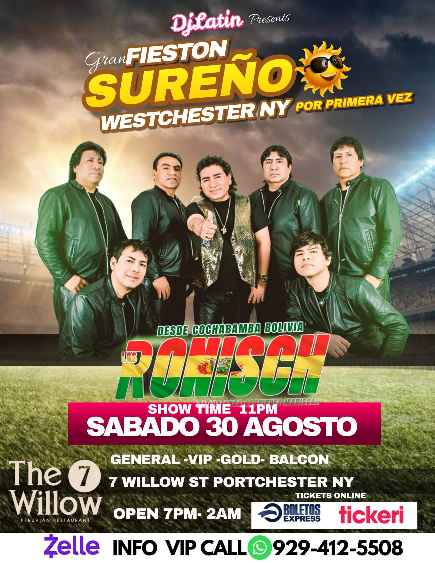 Buy tickets for LOS RONISH EN CONCIERTO EN WESTCHESTER NY LOS RONISH EN CONCIERTO EN WESTCHESTER NY