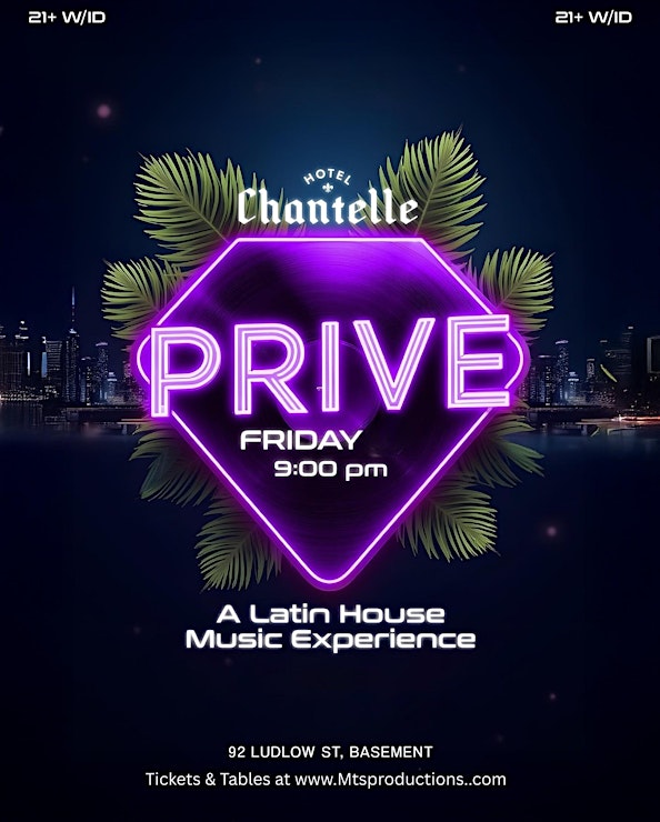 PRIVÉ Latin Tech House Fridays | NYC Basement Lounge Party