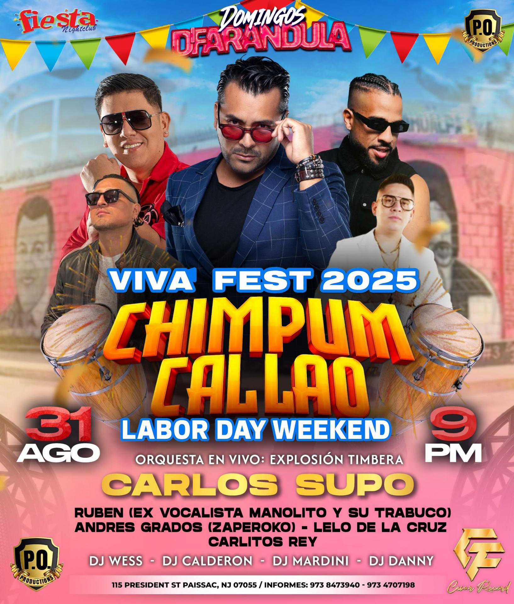 EXPLOSION TIMBERA, CARLOS SUPO, RUBEN (EX VOCALISTA MANOLITO Y SU TRABUCO), ANDRES GRADOS (ZAPEROCO), LELO DE LA CRUZ, CARLITOS