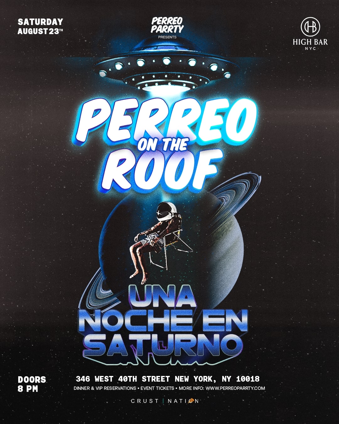 Perreo on the Roof - Una Noche En Saturno - Latin & Reggaeton Rooftop