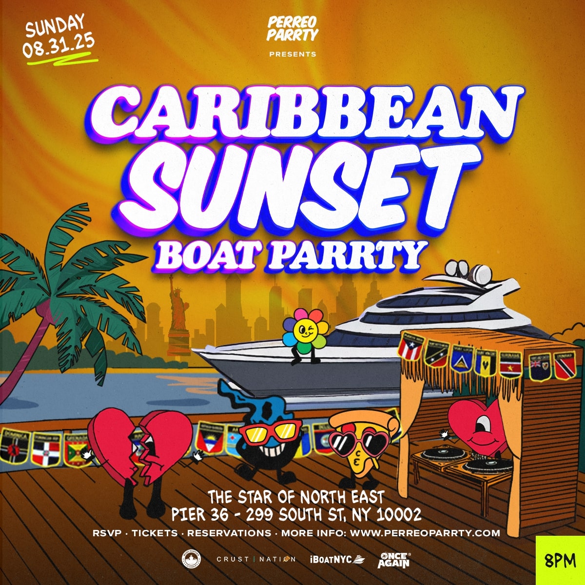 Caribbean Sunset Boat Party Yacht Cruise NYC