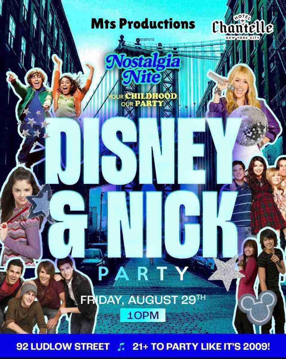 Nostalgia Nite: Disney & Nick Party at Hotel Chantelle Rooftop NYC