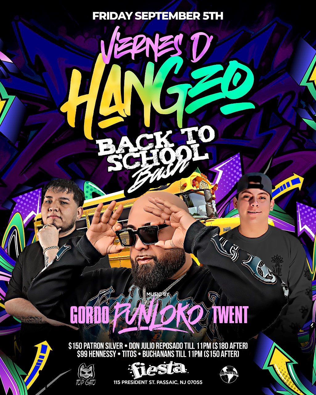 BACK TO SCHOOL BASH, MUSIC BY DJ GORDO, PUNLOKO, TWENT