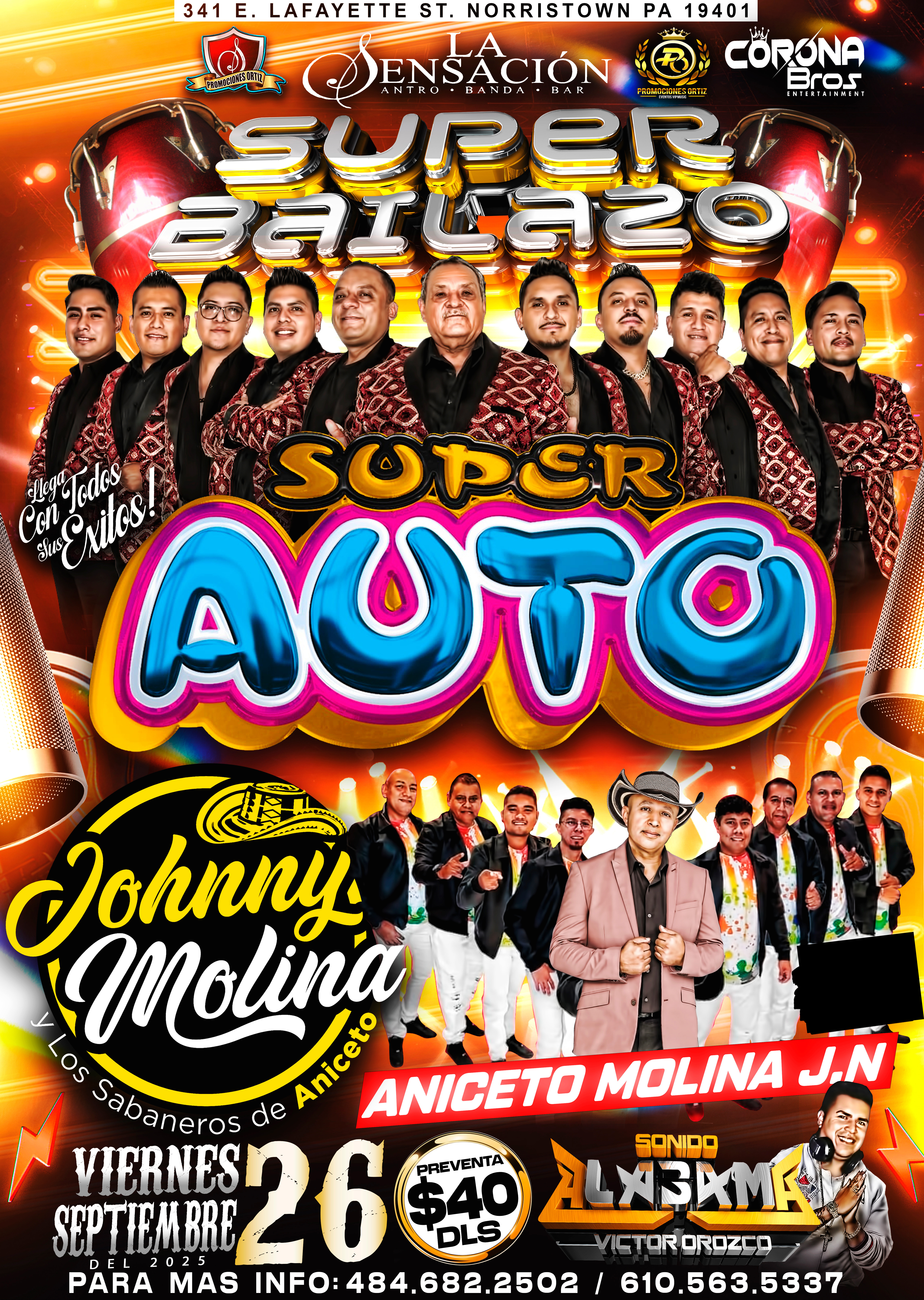 Buy tickets for SUPER AUTO & JOHNNY MOLINA SUPER AUTO & JOHNNY MOLINA