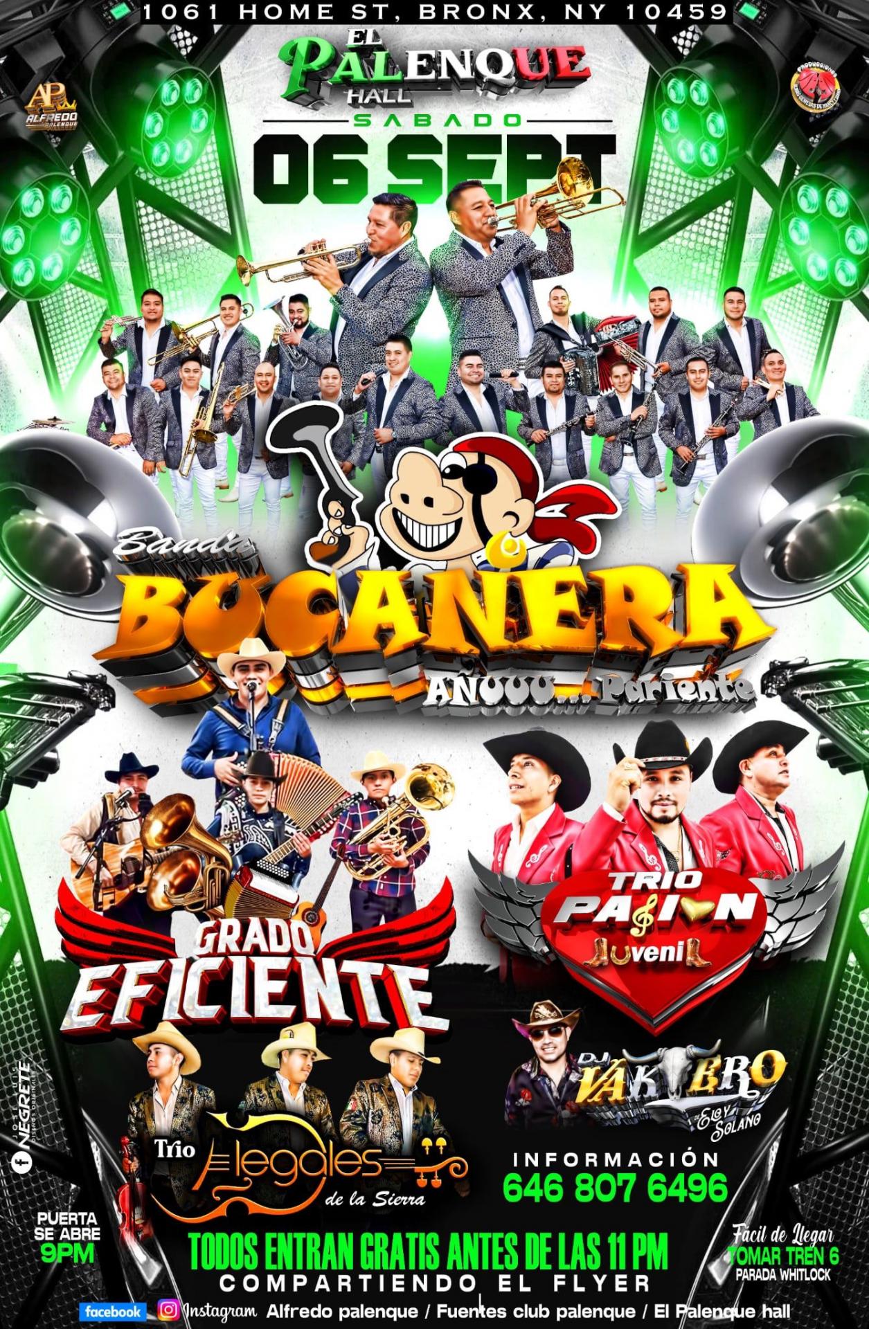 Buy tickets for BANDA BUCANERA | GRADO EFICIENTE | TRIO PASION & TRIO ILEGALES BANDA BUCANERA | GRADO EFICIENTE | TRIO PASION & TRIO ILEGALES