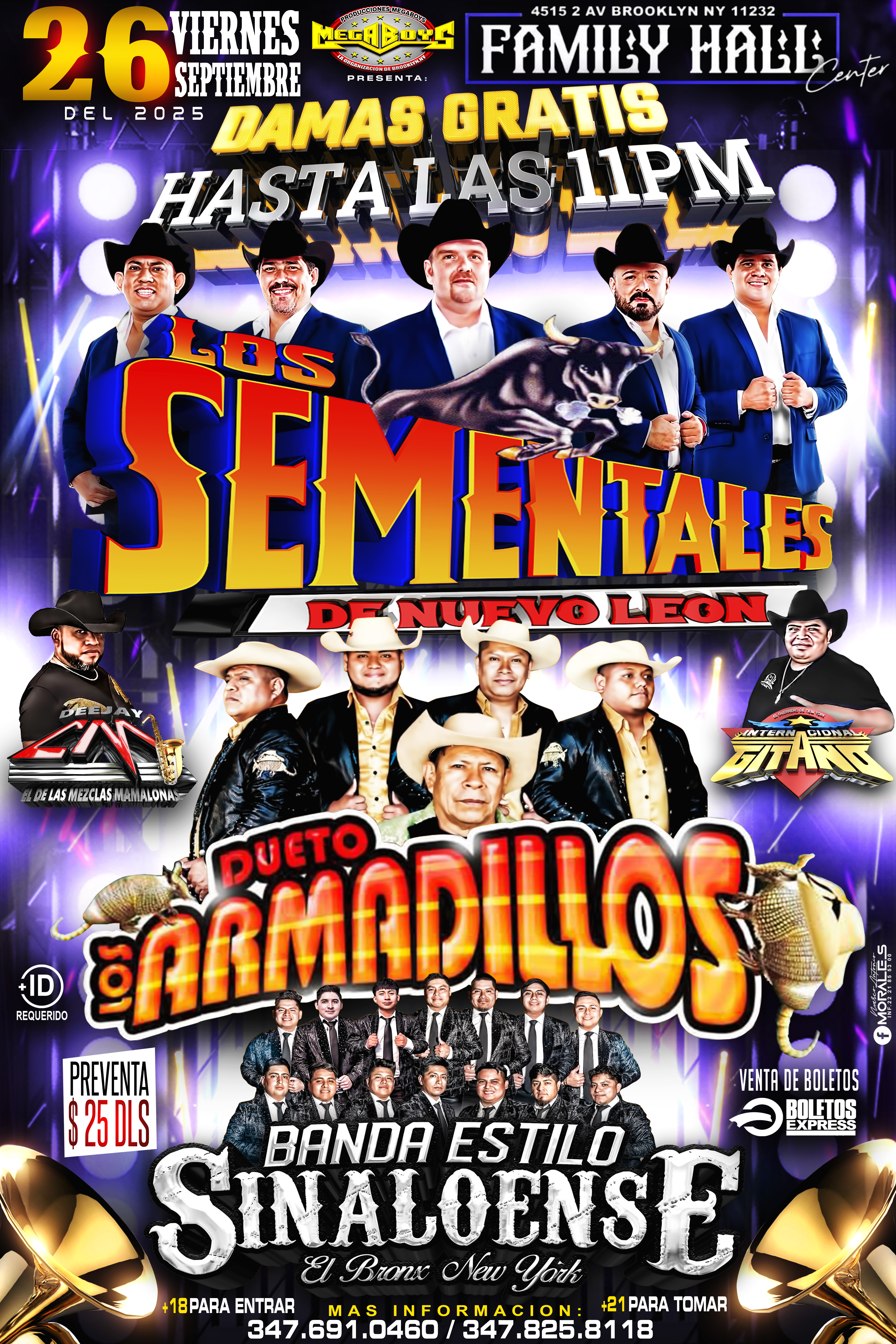 Buy tickets for LOS SEMENTALES DE NUEVO LEON | DUETO LOS ARMADILLOS & BANDA ESTILO SINALOENSE LOS SEMENTALES DE NUEVO LEON | DUETO LOS ARMADILLOS & BANDA ESTILO SINALOENSE