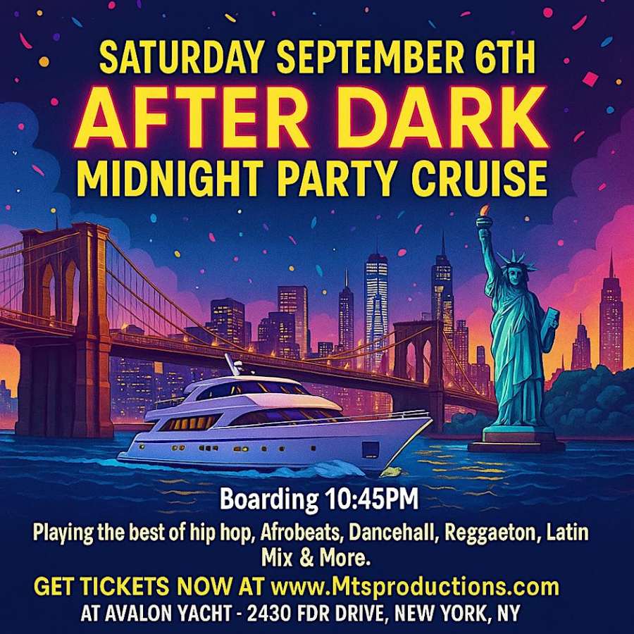 Buy tickets for After Dark Midnight Party Cruise NYC – Saturday September 6th Avalon Yacht After Dark Midnight Party Cruise NYC – Saturday September 6th Avalon Yacht