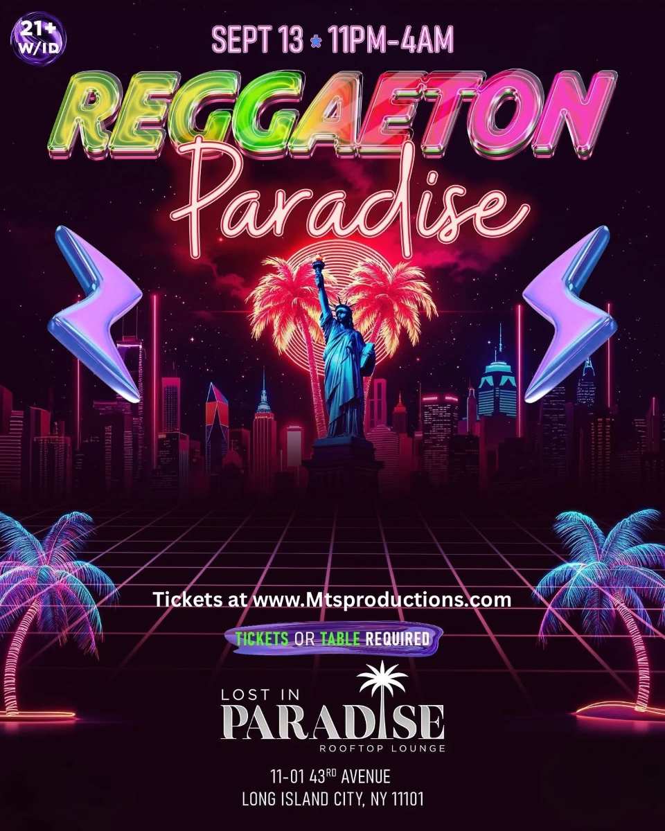 Reggaeton Paradise at Lost in Paradise Rooftop Queens | September 13th