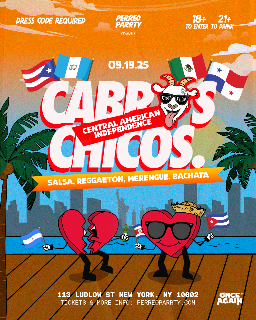 Cabros Chicos - Central American Independence | Dance Party in NY (18+)
