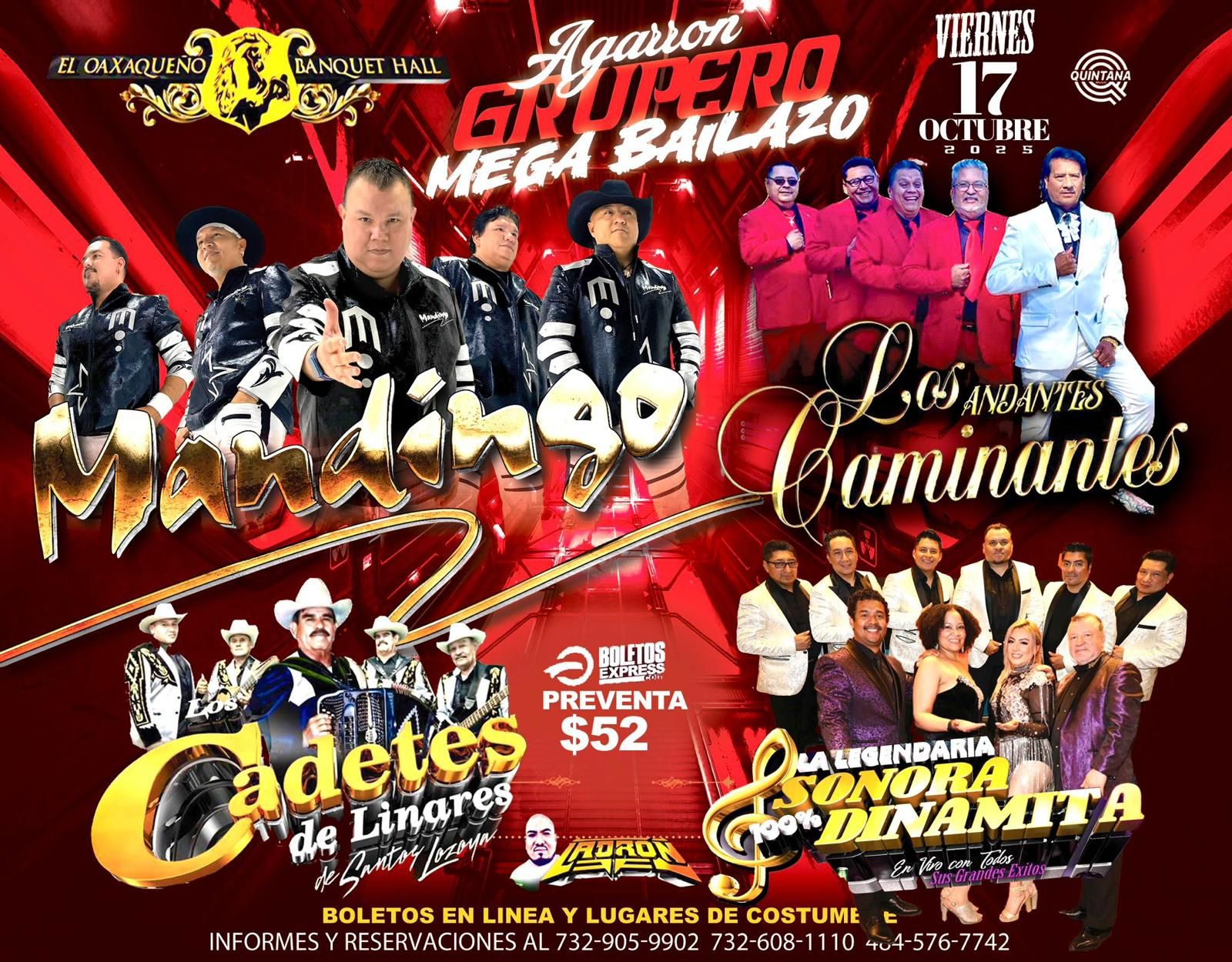 MANDINGO | LOS ANDANTES CAMINANTES | CADETES DE LINARES & LA LEGENDARIA SONORA DINAMITA