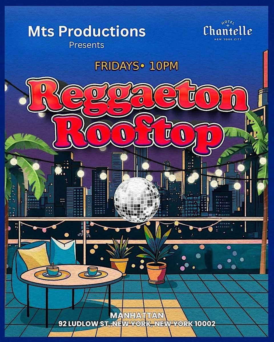 Reggaeton Rooftop Fridays at Hotel Chantelle NYC | Friday, September 19