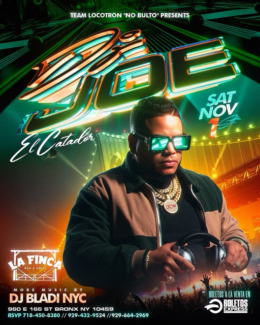 DJ JOE CATADOR @ LA FINCA - BRONX, NY