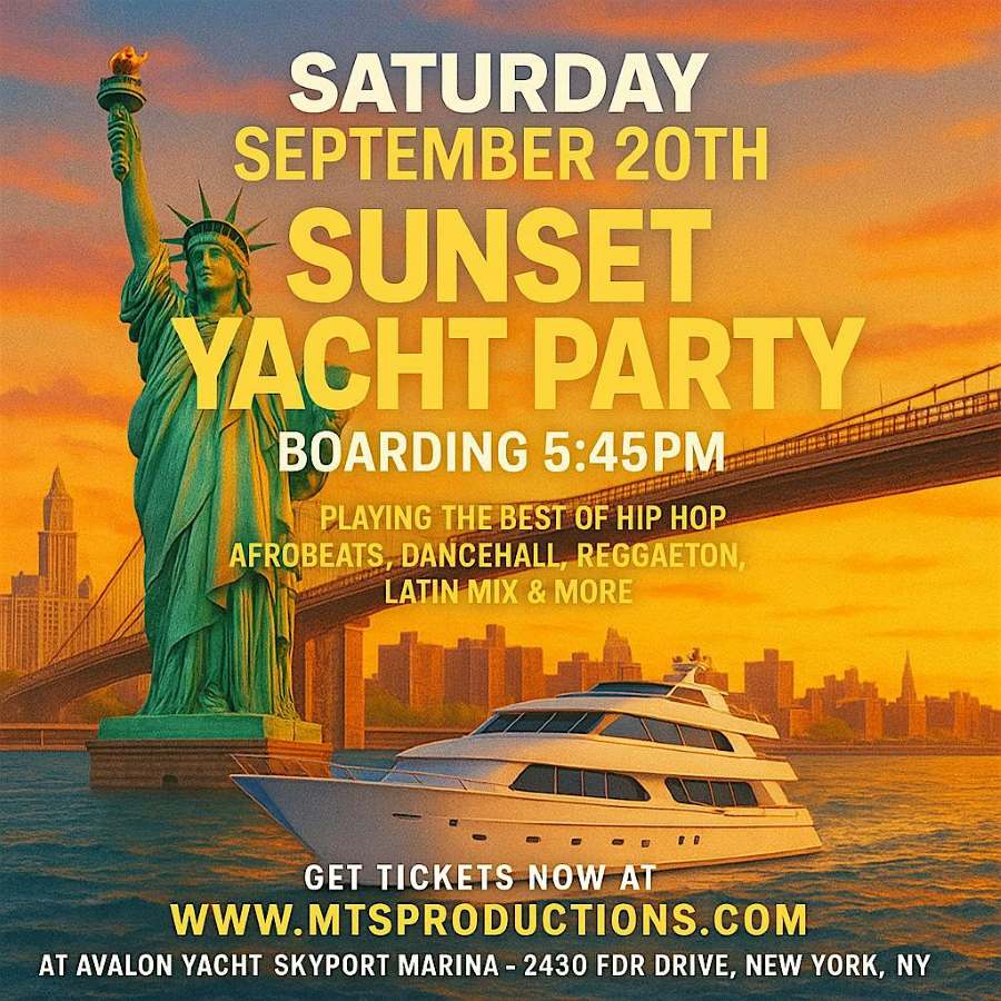 Sunset Yacht Party NYC – Avalon Yacht Cruise | Saturday September 20th