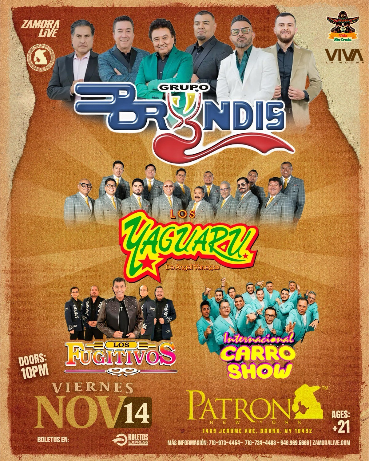 Buy tickets for GRUPO BRYNDIS & LOS YAGUARU GRUPO BRYNDIS & LOS YAGUARU