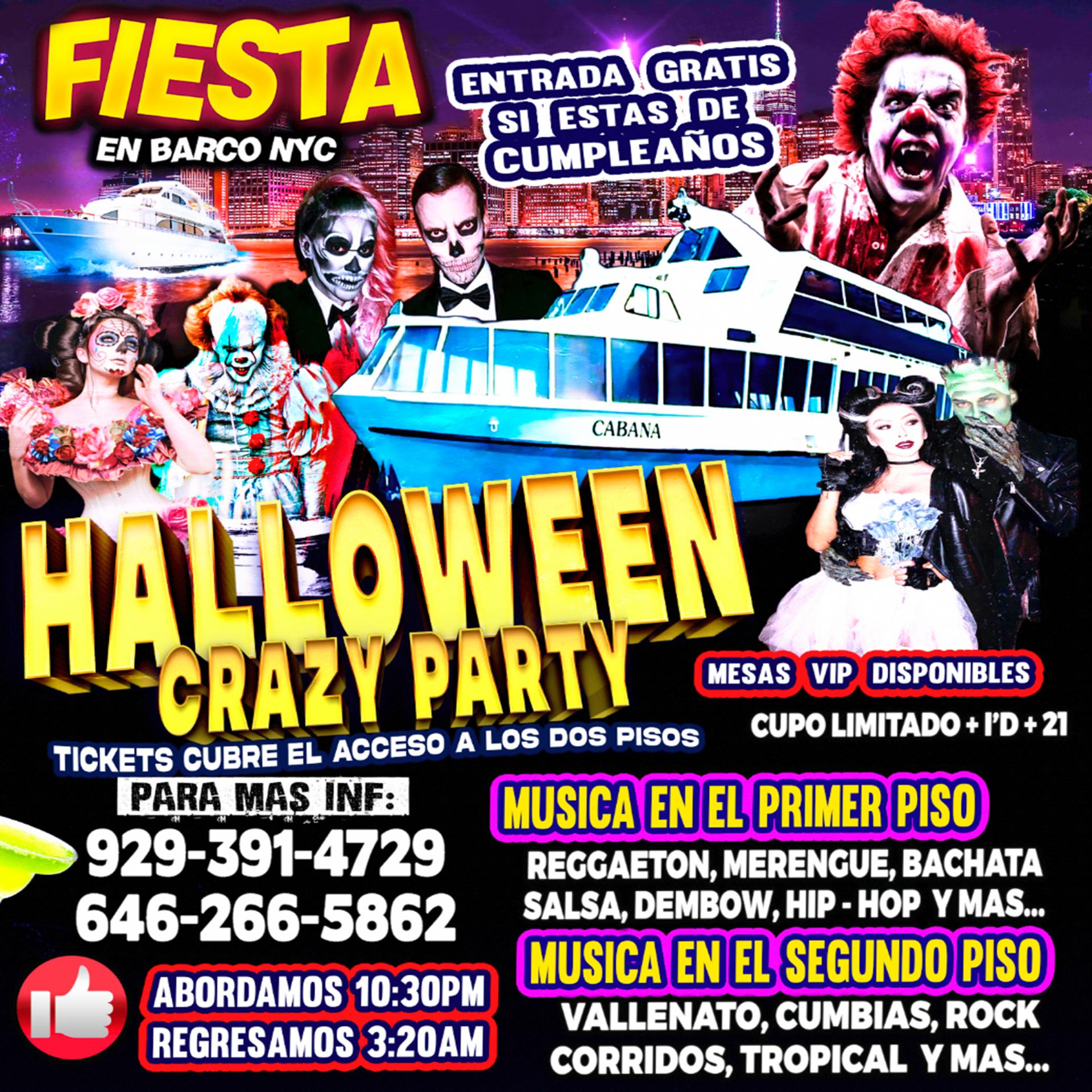 Buy tickets for HALLOWEEN EN BARCO + $1500 CASH EN PREMIOS HALLOWEEN EN BARCO + $1500 CASH EN PREMIOS