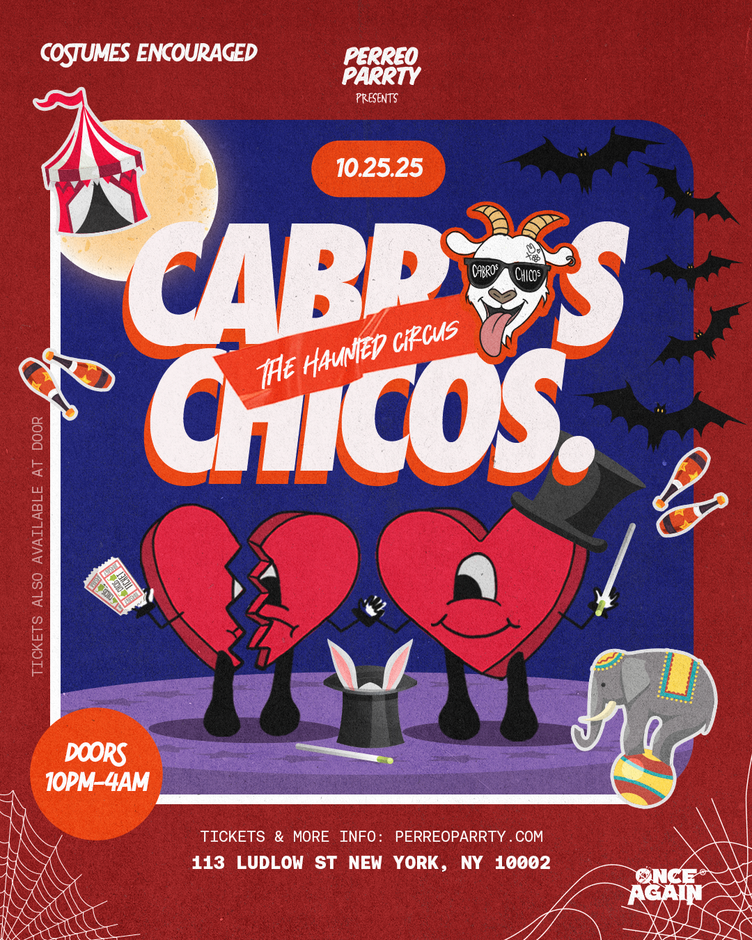 Cabros Chicos - Haunted Circus | Latin Halloween Dance Party in NYC (18+)