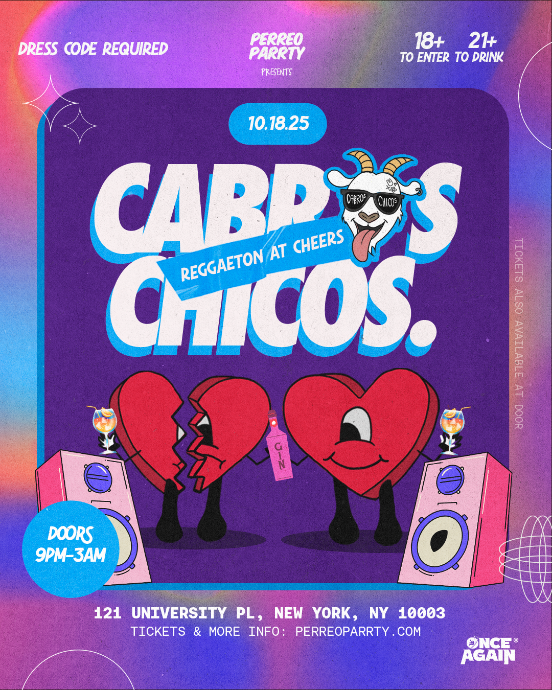 Cabros Chicos - 18+ Reggaeton At Cheers @Bar 13 ( Union Square )