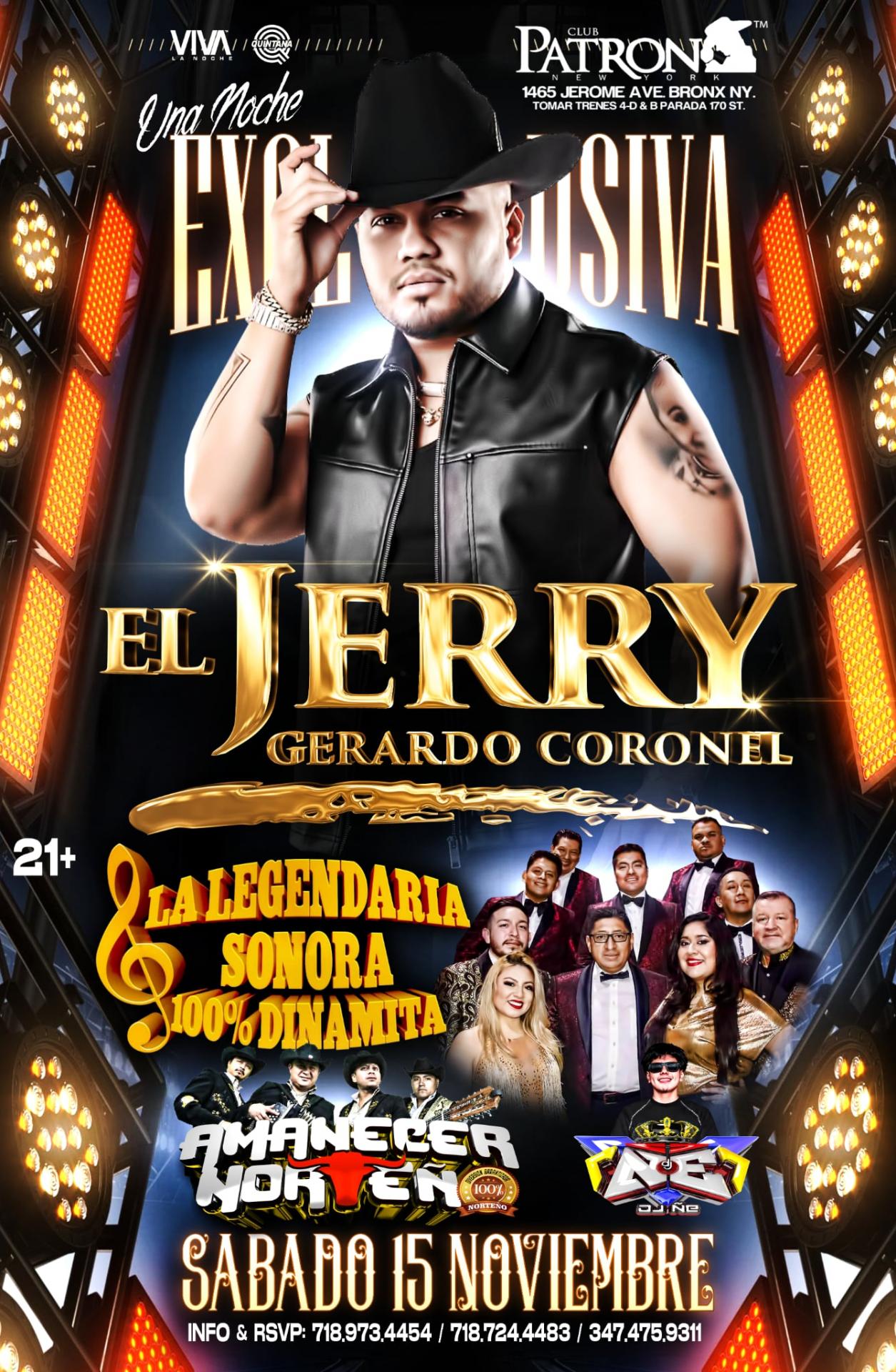 Buy tickets for EL JERRY GERARDO CORONEL  EL JERRY GERARDO CORONEL