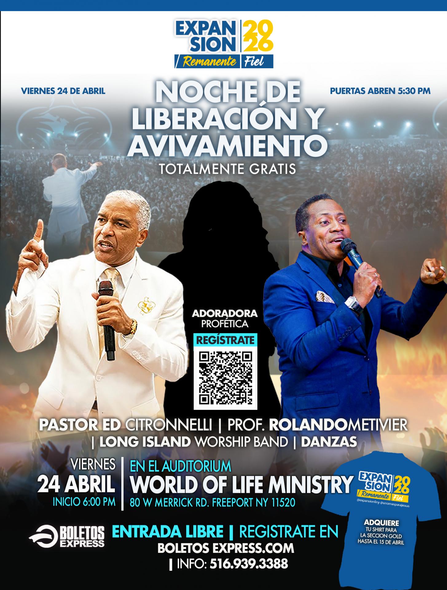 Buy tickets for EXPANSION 2026 Noche de Liberacion y Avivamiento en Long Island EXPANSION 2026 Noche de Liberacion y Avivamiento en Long Island