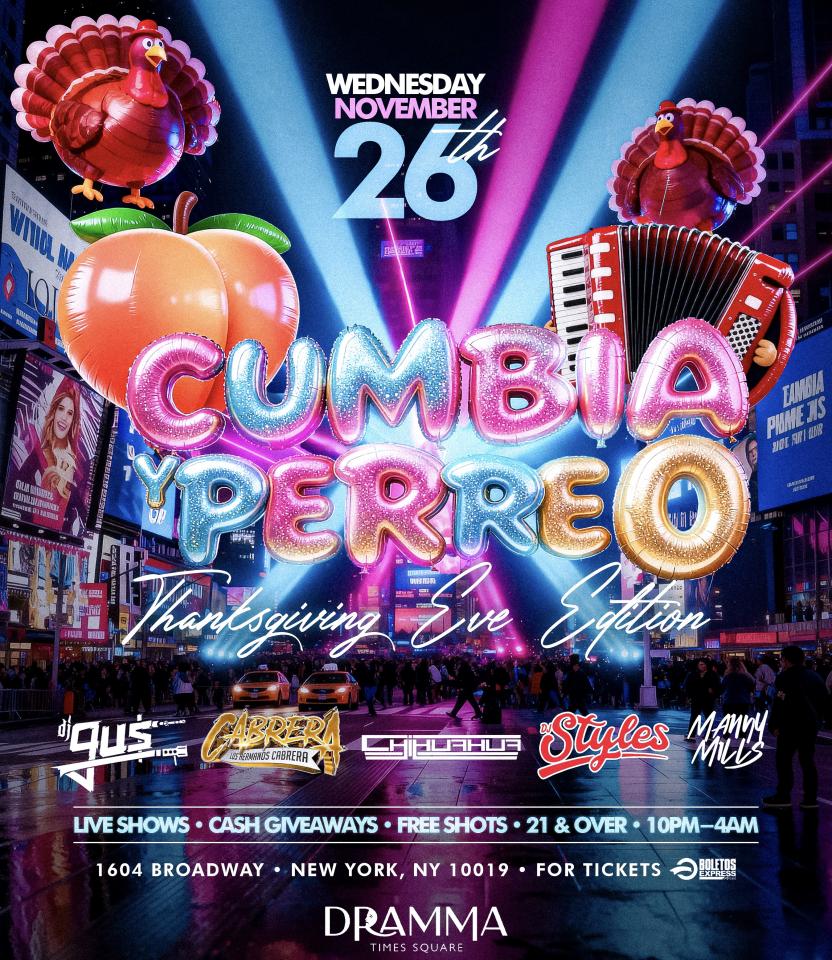 Cumbia y Perreo Thanksgiving Eve Times square