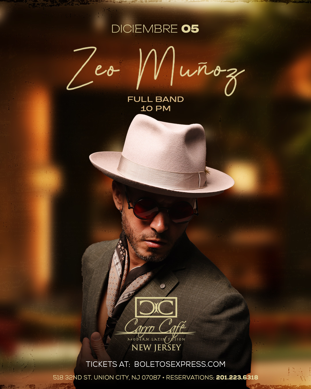 Buy tickets for Zeo Muñoz Full Band (Reserva de mesa) Zeo Muñoz Full Band (Reserva de mesa)