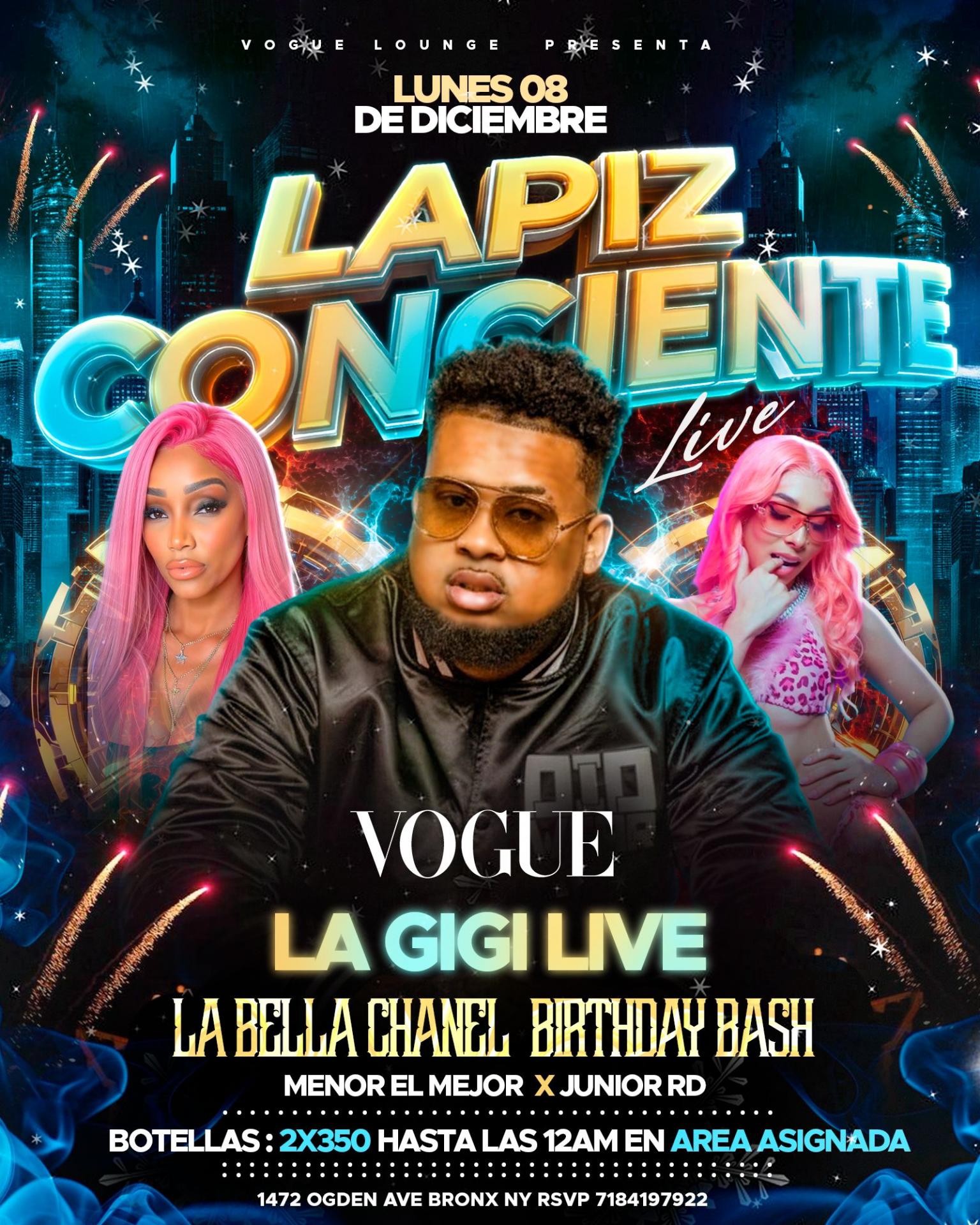 Buy tickets for LAPIZ CONCIENTE - LA GIGI LIVE LAPIZ CONCIENTE - LA GIGI LIVE