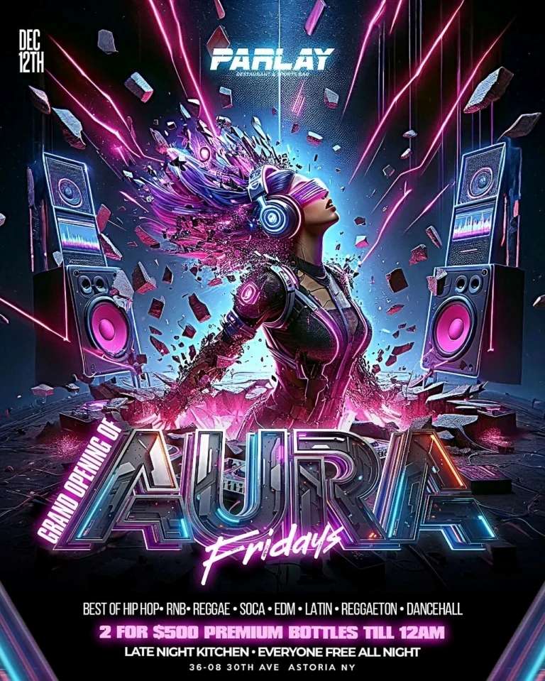 Grand Opening of Aura Fridays – Astoria’s New Afterwork & Nightlife Party