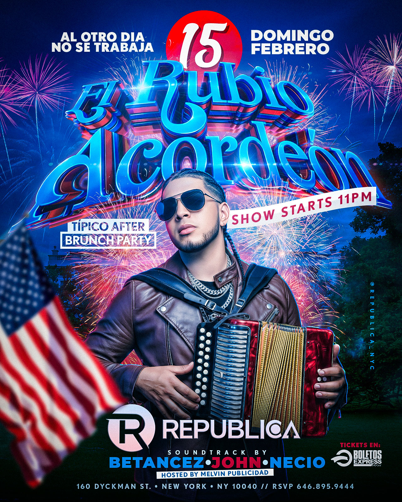 Buy tickets for El Rubio Acordeon en vivo! El Rubio Acordeon en vivo!