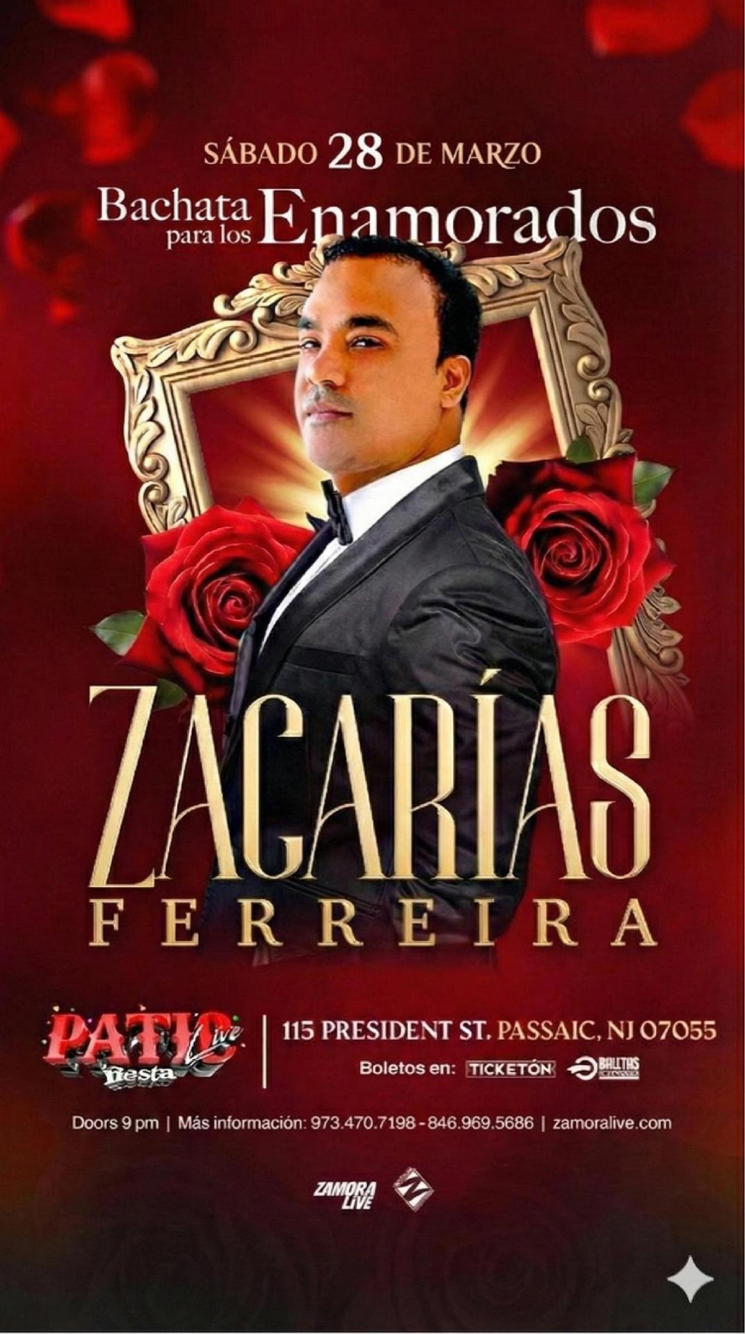 Buy tickets for ZACARIAS FERREIRA , ZACARIAS FERREIRA ,