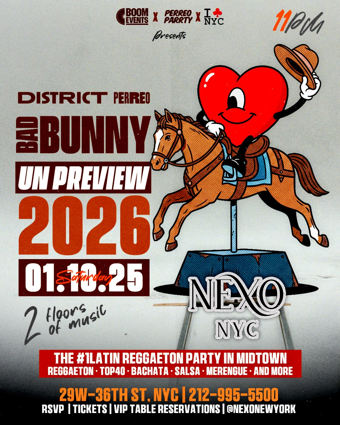 Buy tickets for Bad Bunny Un Preview 2026 at Club Nexo Bad Bunny Un Preview 2026 at Club Nexo