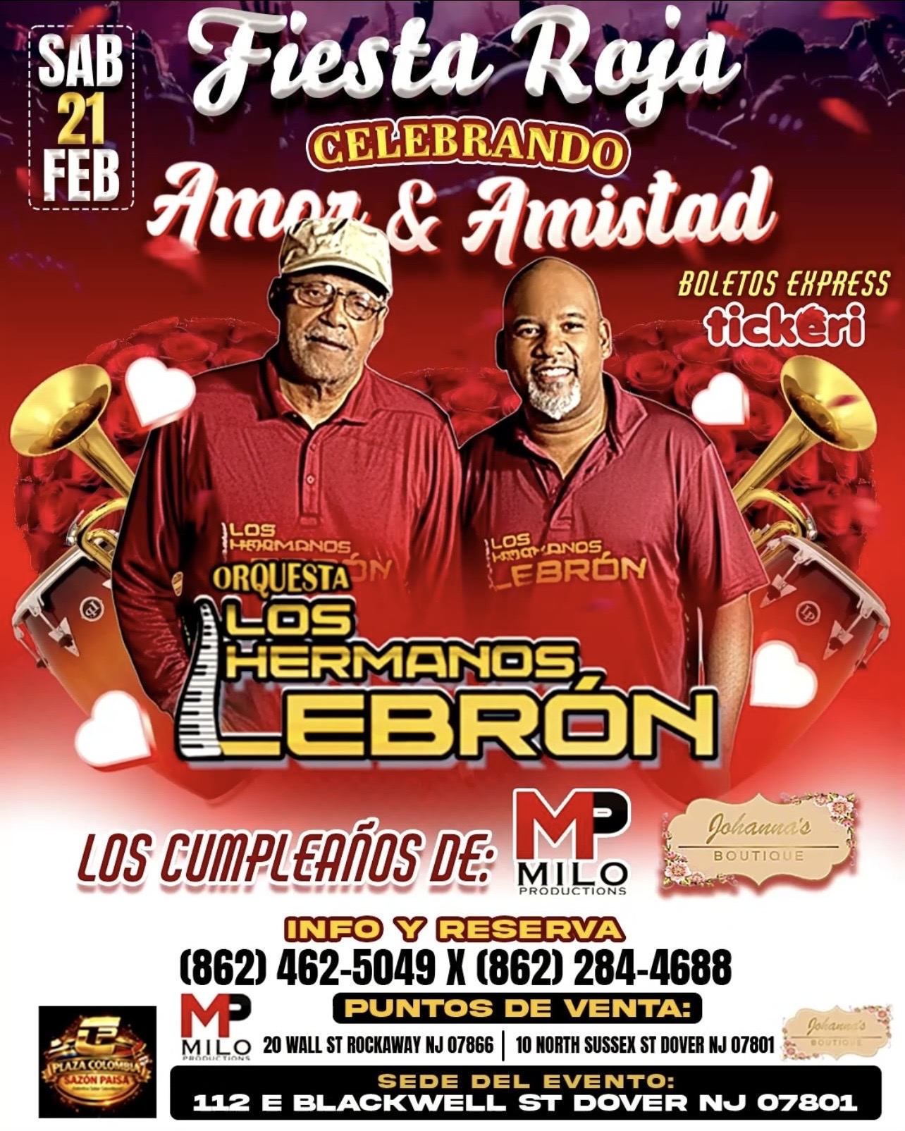 Buy tickets for FIESTA ROJA CON LOS HERMANOS LEBRON FIESTA ROJA CON LOS HERMANOS LEBRON