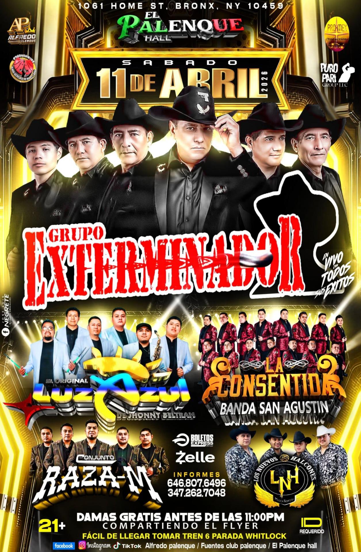 Buy tickets for GRUPO EXTERMINADOR | LUZ AZUL | LA CONSENTIDA | CONJUNTO RAZA-M GRUPO EXTERMINADOR | LUZ AZUL | LA CONSENTIDA | CONJUNTO RAZA-M