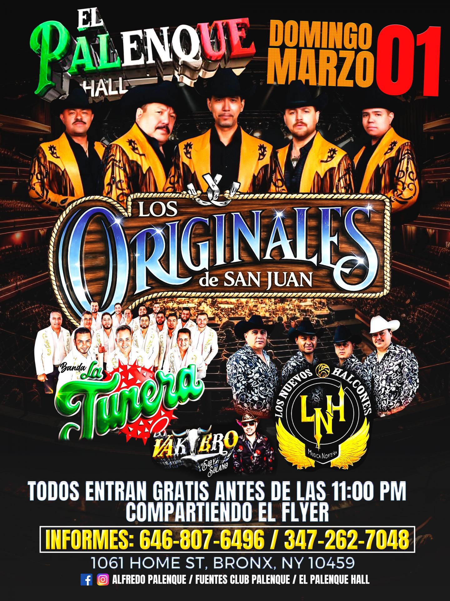 Buy tickets for LOS ORIGINALES DE SAN JUAN | LA TUNERA | LOS NUEVOS HALCONES LOS ORIGINALES DE SAN JUAN | LA TUNERA | LOS NUEVOS HALCONES