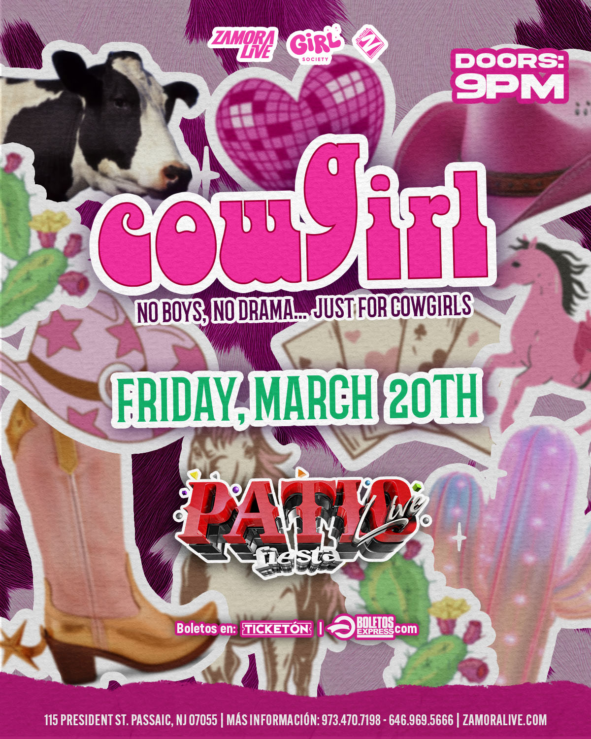 COWGIRLS PARTY- NO BOYS NO DRAMA