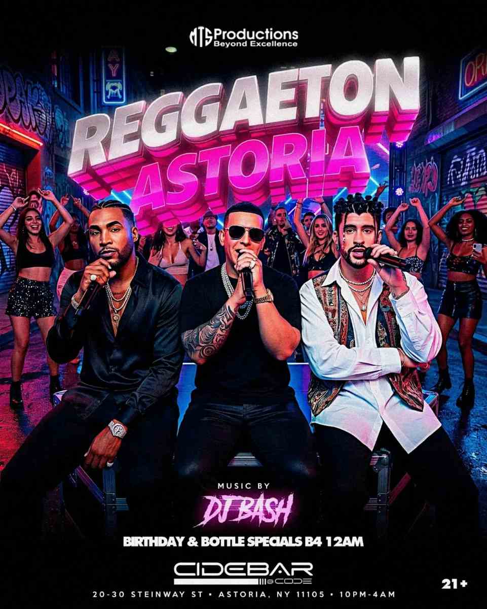 Buy tickets for Reggaeton Astoria | Fridays at CideBar – NYC Dance Party – Feb 20th Reggaeton Astoria | Fridays at CideBar – NYC Dance Party – Feb 20th