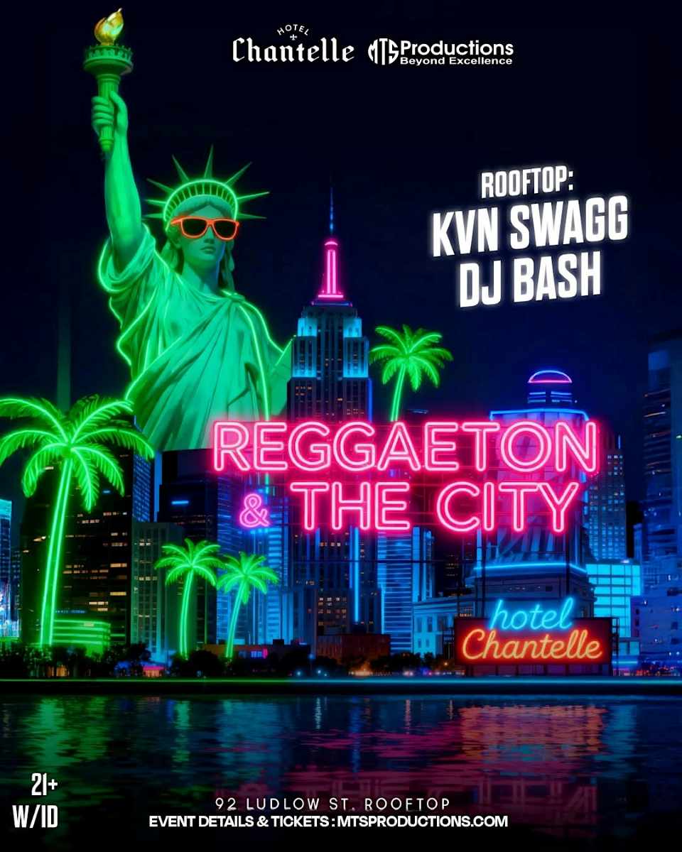 Reggaeton & the City Rooftop Party Saturday at Hotel Chantelle – Feb 21st