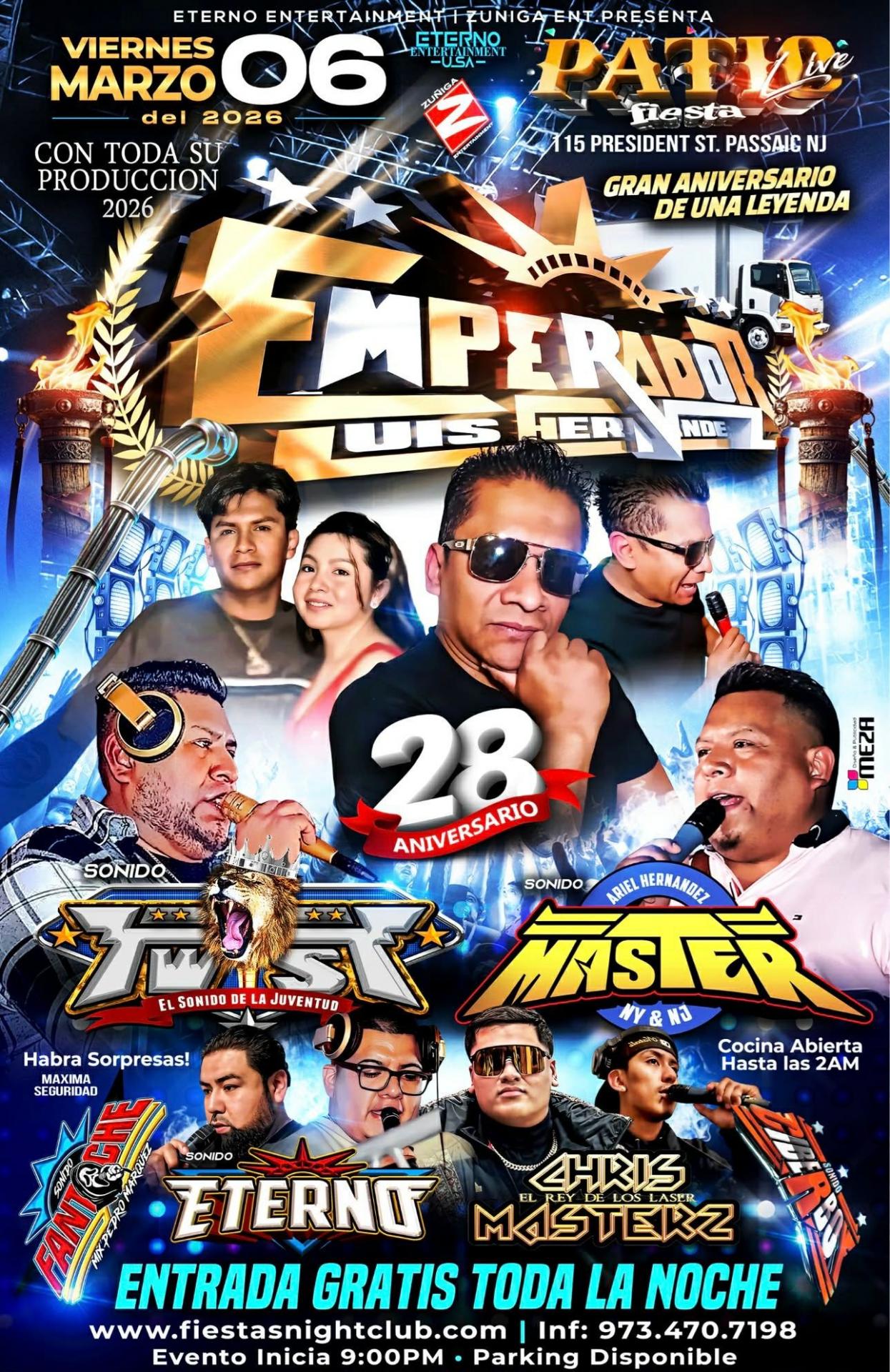Buy tickets for SONIDO EMPERADOR, SONIDO TWIST, SONIDO MASTER, FANTOCHE, ETERNO,CIBERBOY, CHRIS MASTER Z SONIDO EMPERADOR, SONIDO TWIST, SONIDO MASTER, FANTOCHE, ETERNO,CIBERBOY, CHRIS MASTER Z